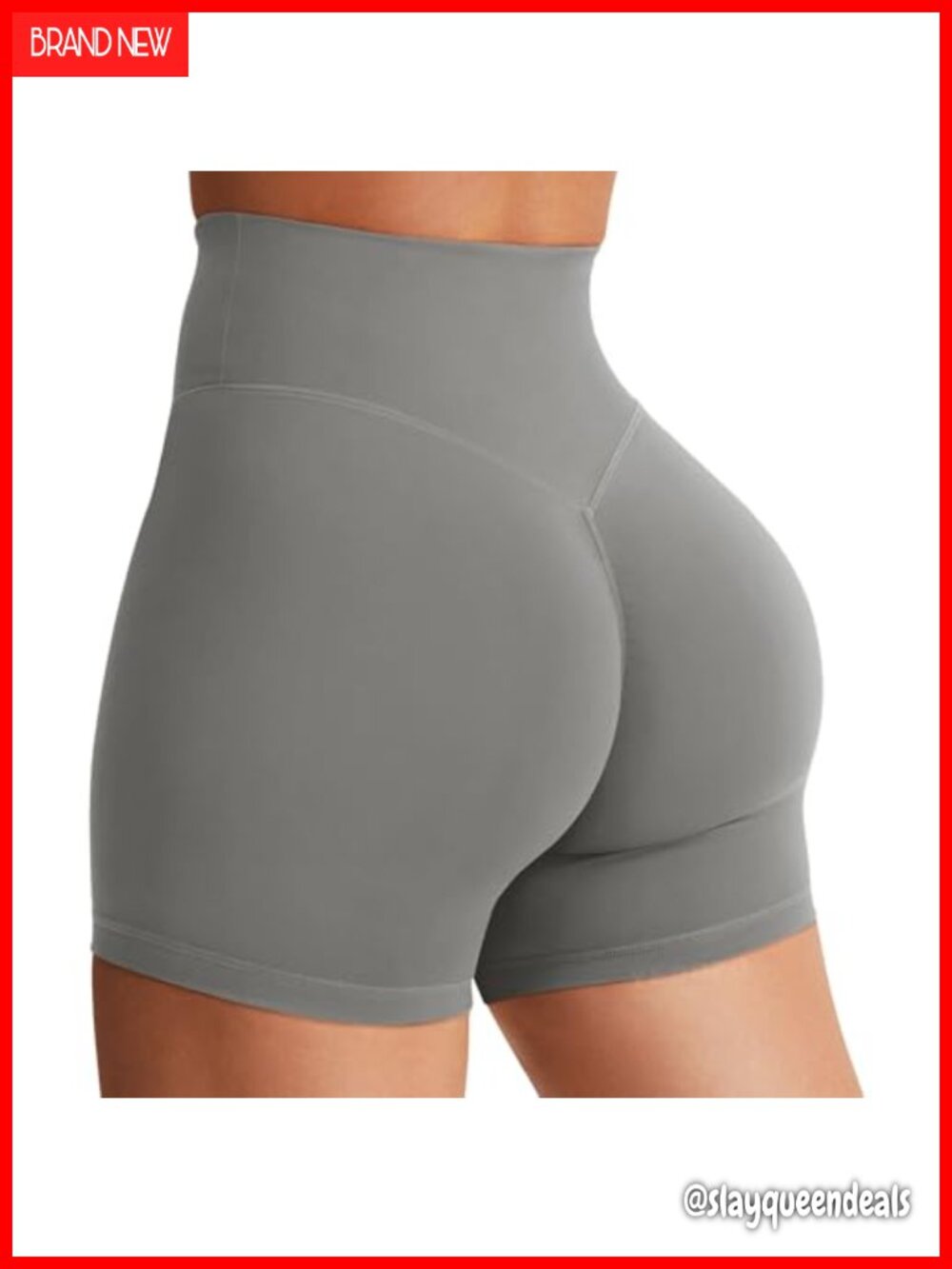 YEOREO High Waist Biker Shorts Hidden Scrunch No Front Seam Gym Yoga